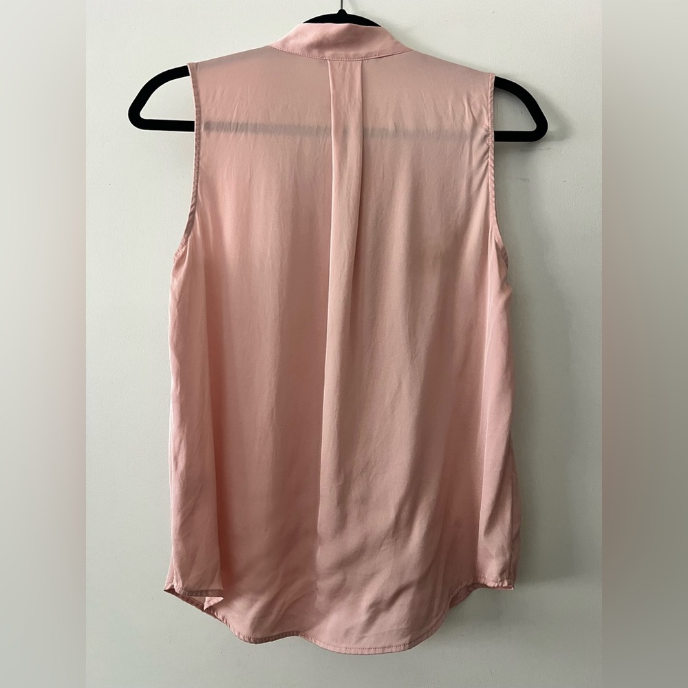 Quince Soft Pink Washable Silk Sleeveless Blouse - Picture 2 of 7